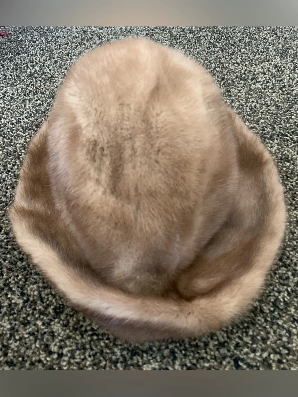 Ferdinand Roth Plush Beige real Fur Bucket Hat see description